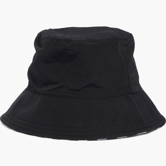 Kate Spade New York Classic Black White Awning Stripe Reversible Bucket Hat::NWT main image 4